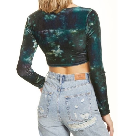 BDG Urban Outfitters Velvet Crop Top - Picture 2 of 10